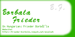 borbala frieder business card